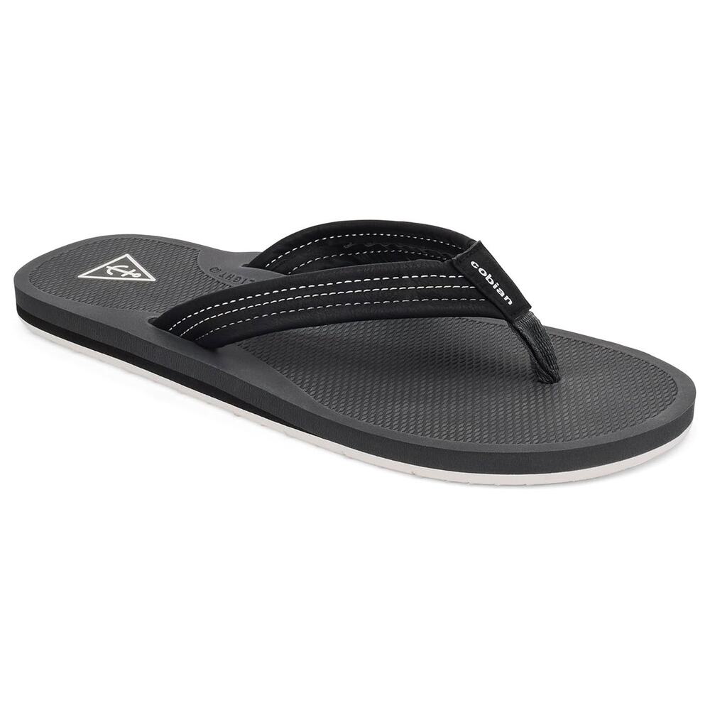 Cobian Men Anchor Beach Pool Flip Flop Sandals Size US 8 Black White
